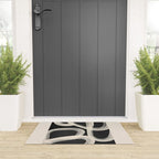 Black and White  Abstract Line Art  2 Welcome Mat Gallery Image 3
