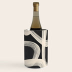 Black and White  Abstract Line Art  2 Wine Chiller Gallery Image 1