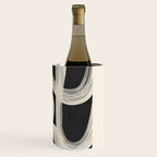 Black and White  Abstract Line Art  2 Wine Chiller Gallery Image 3