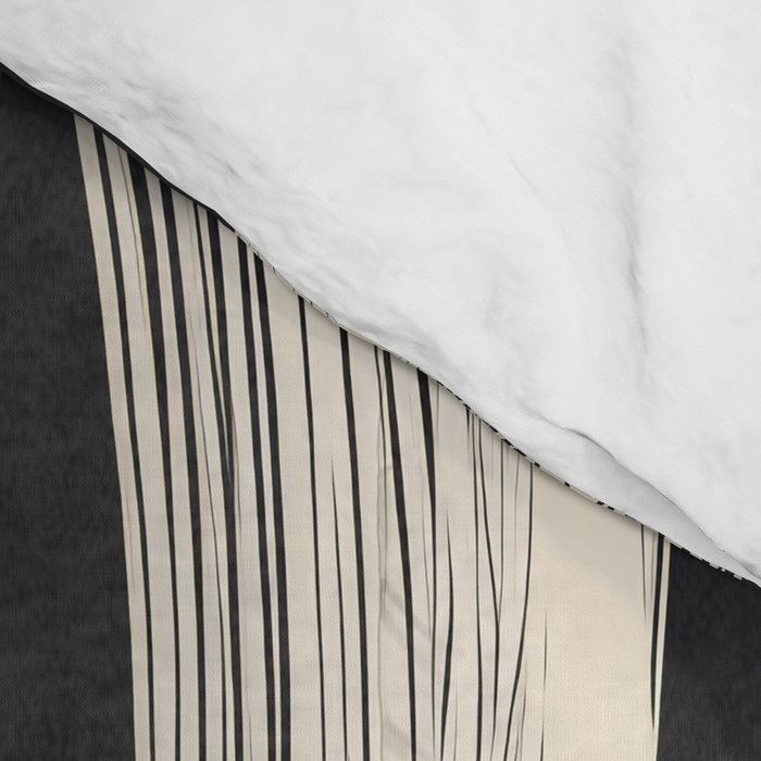 Black and White  Abstract Line Art  2 Comforter Gallery Image 4