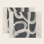 Black and White  Abstract Line Art  2 Placemat Gallery Image 1