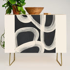 Black and White  Abstract Line Art  2 Credenza Gallery Image 1