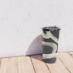 Black and White  Abstract Line Art  2 Travel Mug Gallery Image 4