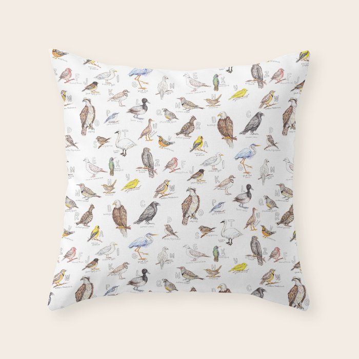 Birds of the Pacific Northwest Throw Pillow Gallery Image 1