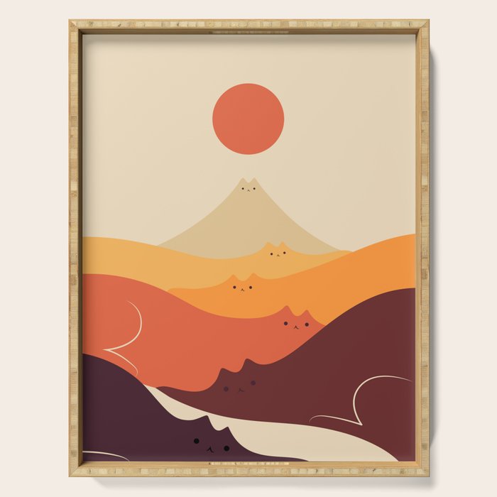 Cat Landscape 87 Serving Tray Gallery Image 1