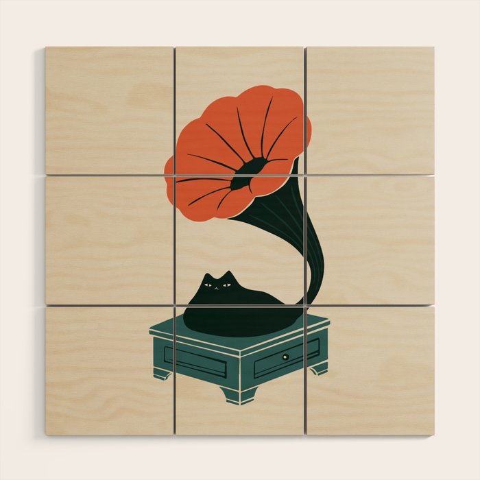 Grameowphone Wood Wall Art Gallery Image 1