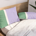 Color Block VIII Purple Green Pillow Sham Gallery Image 2