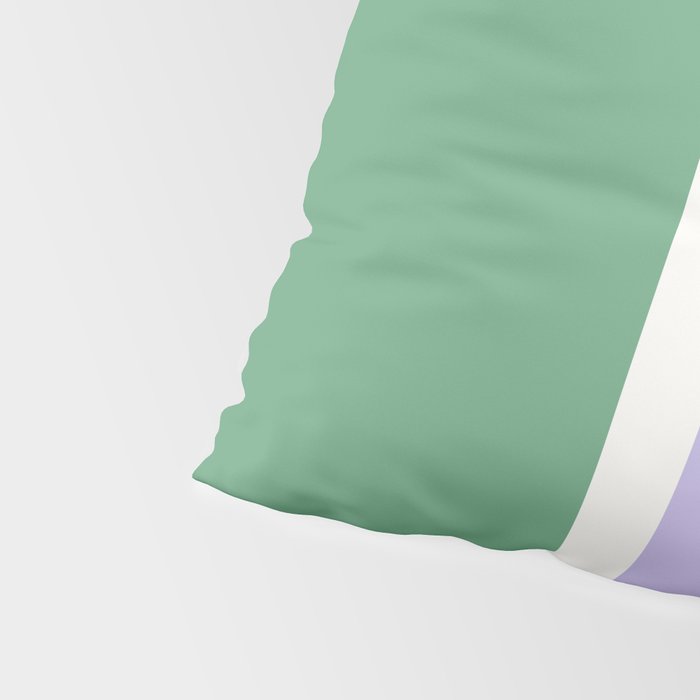 Color Block VIII Purple Green Pillow Sham Gallery Image 4