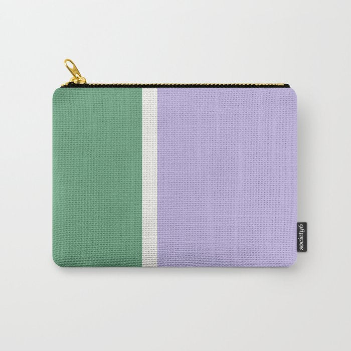 Color Block VIII Purple Green Carry All Pouch Gallery Image 1