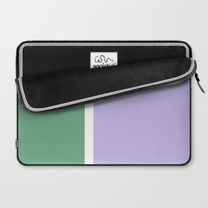 Color Block VIII Purple Green Laptop Sleeve Gallery Image 2