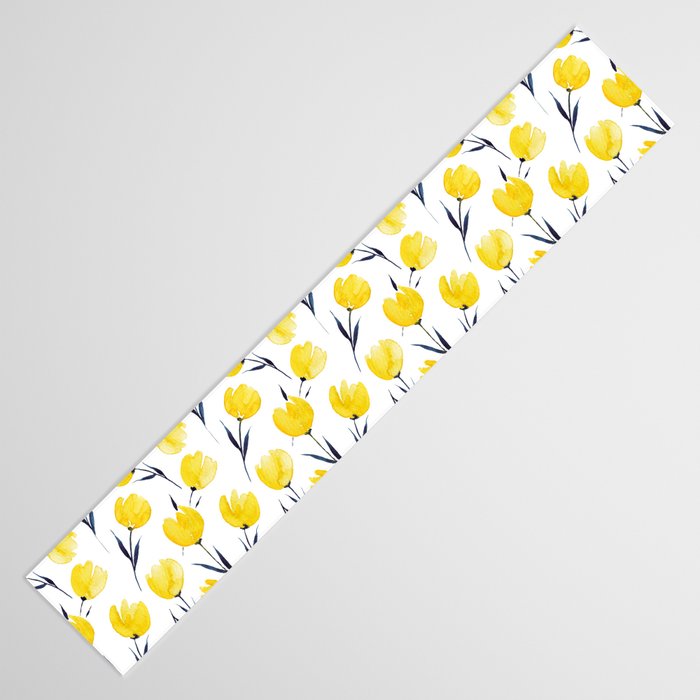 Yellow Tulips | Watercolour Pattern Table Runner Gallery Image 3