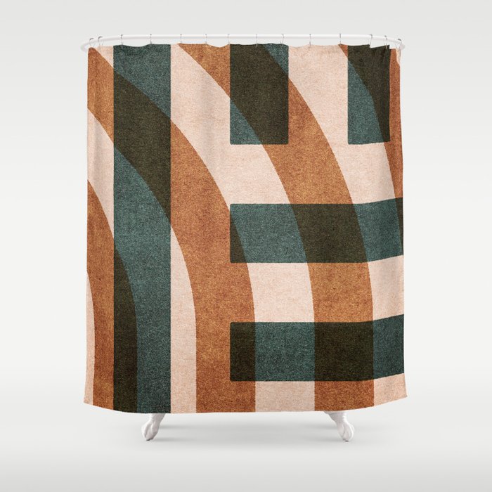 ABSTRACT ALPHABET / Decorative H Shower Curtain Gallery Image 1