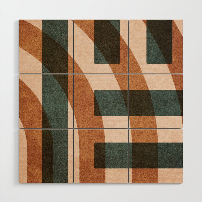 ABSTRACT ALPHABET / Decorative H Wood Wall Art Gallery Image 1