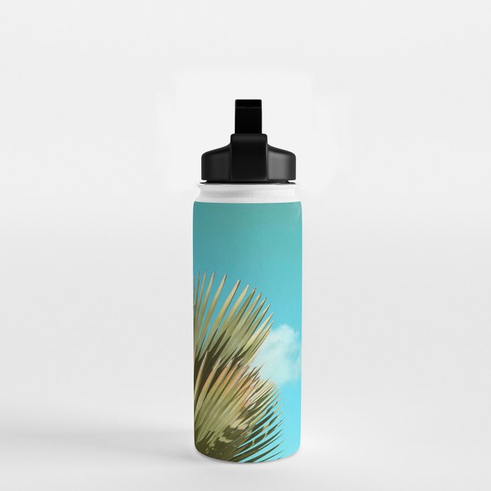 Cuban Palm and Clouds Water Bottle Gallery Image 2