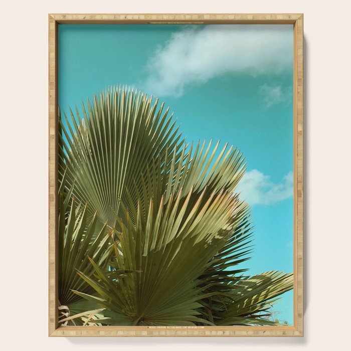 Cuban Palm and Clouds Serving Tray Gallery Image 1
