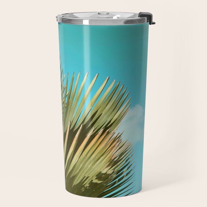 Cuban Palm and Clouds Travel Mug Gallery Image 2