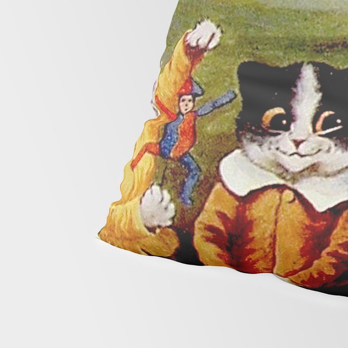 'A Merry Christmas' Vintage Cat Art by Louis Wain Pillow Sham Gallery Image 4