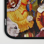 'A Merry Christmas' Vintage Cat Art by Louis Wain Laptop Sleeve Gallery Image 3