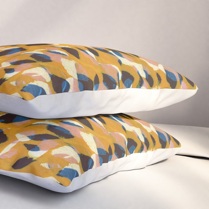Pure Strokes #2 / Orange, Pink & Blue Pillow Sham Gallery Image 3