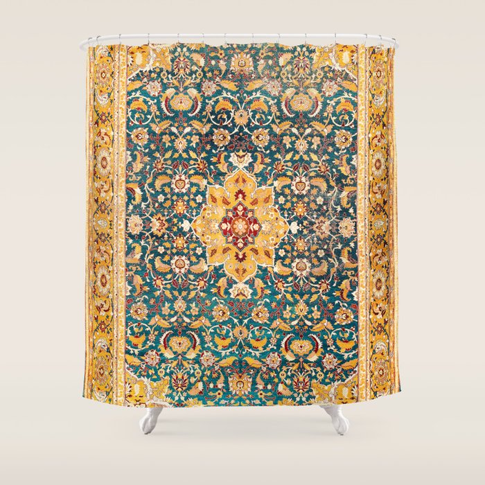 Amritsar Punjab Northwest Indian Rug Print Shower Curtain Gallery Image 1