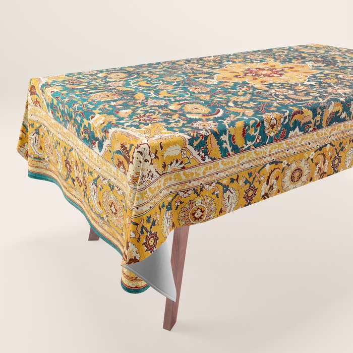 Amritsar Punjab Northwest Indian Rug Print Tablecloth Gallery Image 1