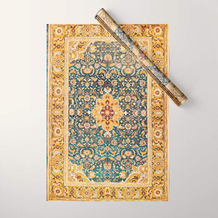 Amritsar Punjab Northwest Indian Rug Print Wrapping Paper Gallery Image 1