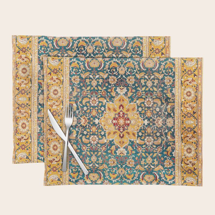 Amritsar Punjab Northwest Indian Rug Print Placemat Gallery Image 1