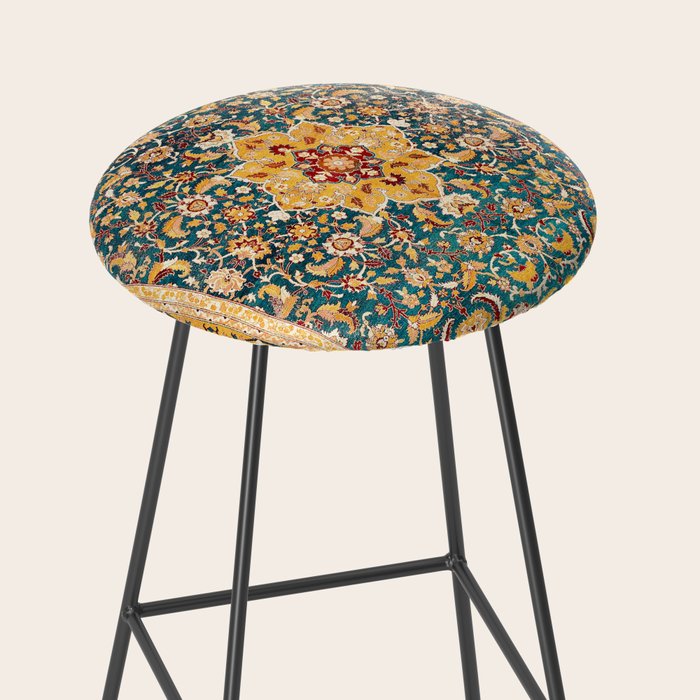 Amritsar Punjab Northwest Indian Rug Print Stool Gallery Image 2