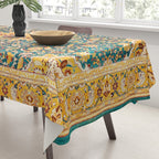 Amritsar Punjab Northwest Indian Rug Print Tablecloth Gallery Image 3