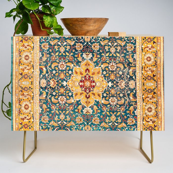Amritsar Punjab Northwest Indian Rug Print Credenza Gallery Image 1