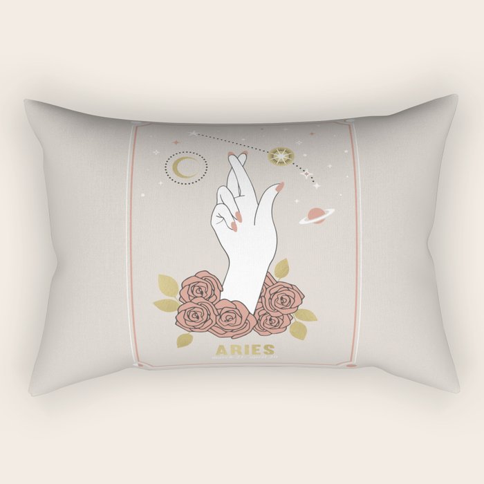 Aries Zodiac Series Rectangular Pillow Gallery Image 2