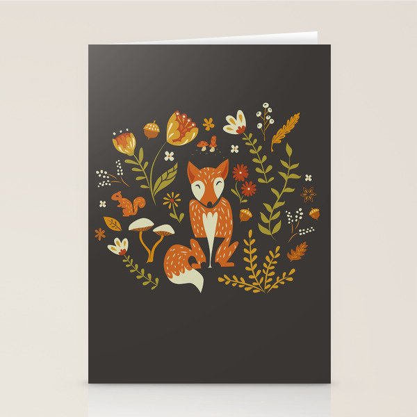 Fox in an Autumn Garden Stationery Card Gallery Image 2
