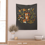 Fox in an Autumn Garden Wall Tapestry Gallery Image 2
