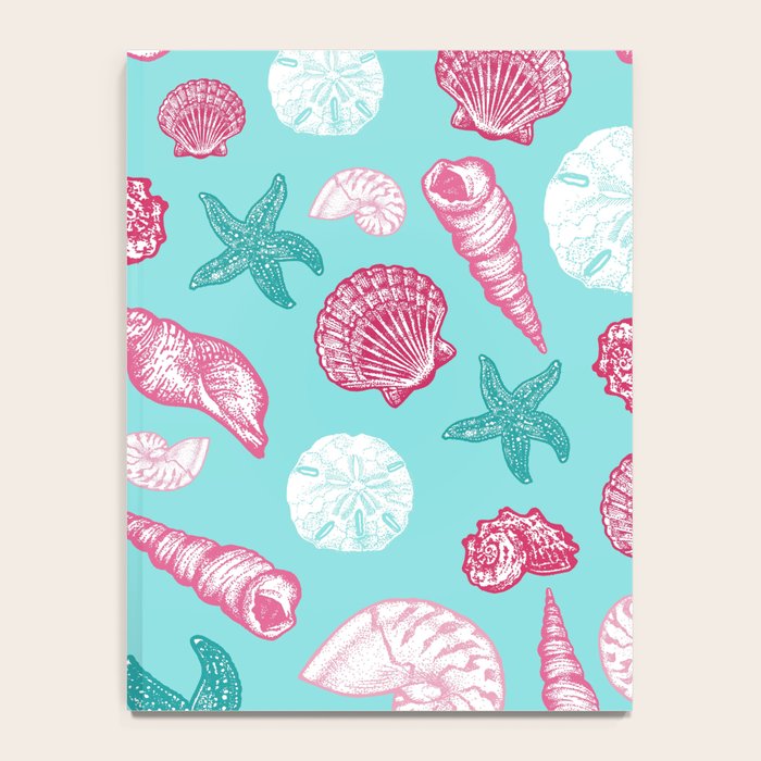 Seashell Pattern - Pink and mint Notebook Gallery Image 4