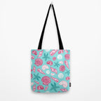 Seashell Pattern - Pink and mint Tote Bag Gallery Image 2
