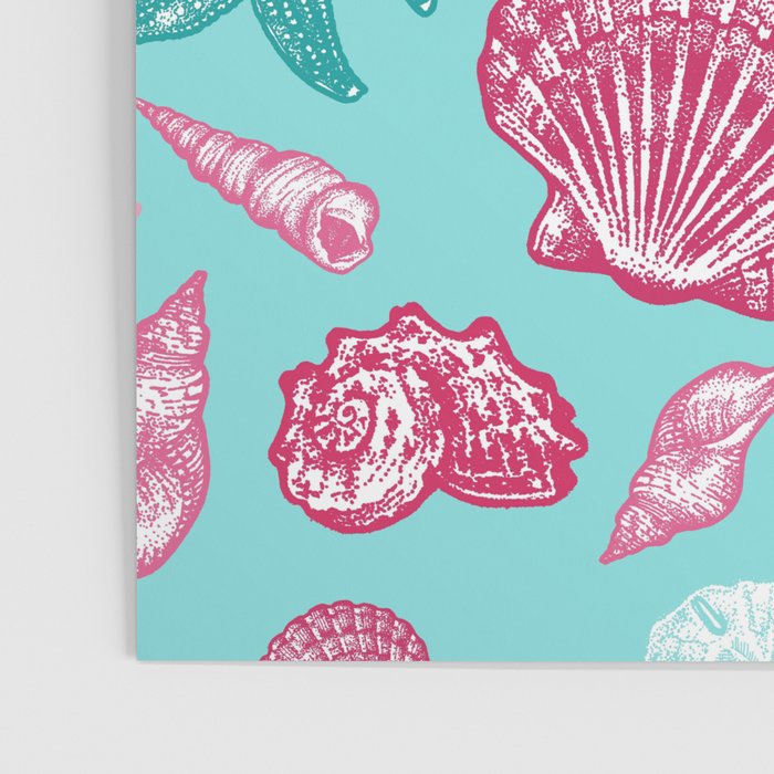 Seashell Pattern - Pink and mint Poster Gallery Image 3