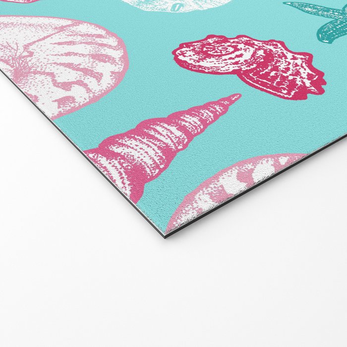 Seashell Pattern - Pink and mint Welcome Mat Gallery Image 2
