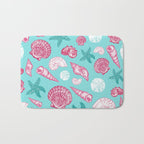 Seashell Pattern - Pink and mint Bath Mat Gallery Image 1