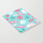 Seashell Pattern - Pink and mint Notebook Gallery Image 2