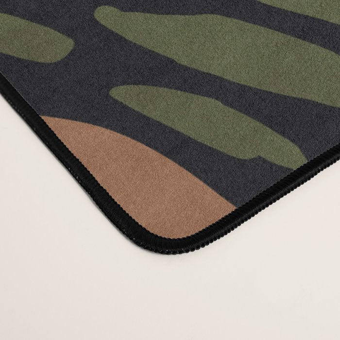 Abstract shapes of dark modern nature Desk Mat Gallery Image 4
