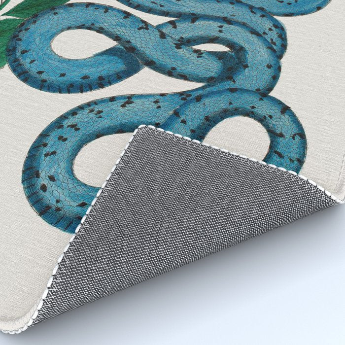 Albertus Seba Snakes Blue Snake  Rug Gallery Image 4