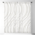 Wavy Stripes XLII - Grey and White Window Curtain Gallery Image 5