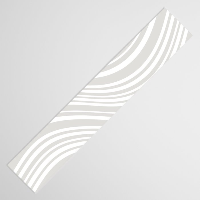 Wavy Stripes XLII - Grey and White Table Runner Gallery Image 3