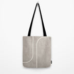 Linen Texture Beige White Minimalist Artwork Tote Bag Gallery Image 2