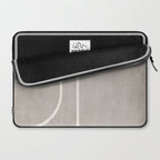 Linen Texture Beige White Minimalist Artwork Laptop Sleeve Gallery Image 2