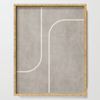 Linen Texture Beige White Minimalist Artwork Serving Tray Gallery Image 1