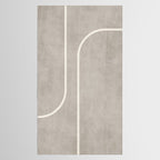 Linen Texture Beige White Minimalist Artwork Tablecloth Gallery Image 2