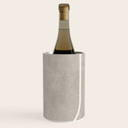 Linen Texture Beige White Minimalist Artwork Wine Chiller Gallery Image 2