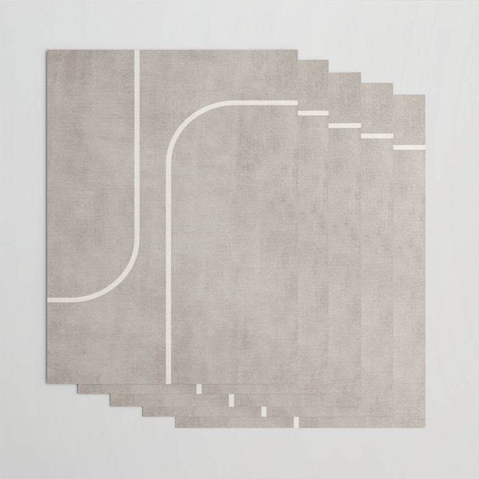 Linen Texture Beige White Minimalist Artwork Wrapping Paper Gallery Image 3