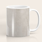 Linen Texture Beige White Minimalist Artwork Coffee Mug Gallery Image 1